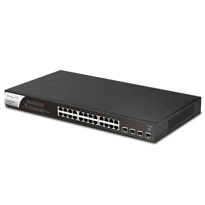 DrayTek VSP1281X-K 24-Port PoE+ Managed Switch 140W 10GbE SFP+ DrayTek VSP1281X-K 24-Port PoE+ Managed Switch 140W 10GbE SFP+